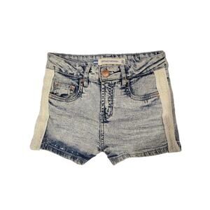 Instant Vintage Shorts Size 2 Light Wash White Trim Denim Mid Rise